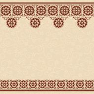 vector beige seamless background with floral border