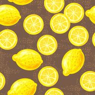 Seamless pattern with lemons N12
