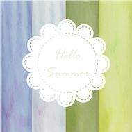 green blue violet paint watercolor vintage and isolate on white