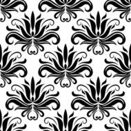 Seamless damask pattern with stylized yucca