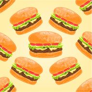 Seamless texture hamburgers vector