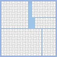 Puzzle set 32 50 54 100 150 pieces Outline vector N2
