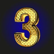 3 golden letter