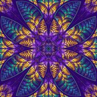 Multicolor symmetric pattern of the leaves N4