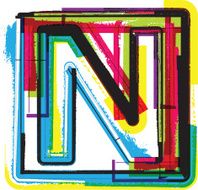 Colorful Grunge Font LETTER N