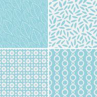 Set of seamless abstract and floral patterns N6