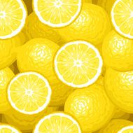 Seamless background with lemons Vector illustration N2