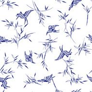 Bamboo bird pattern