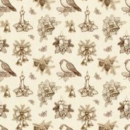 Vintage seamless christmas pattern N2