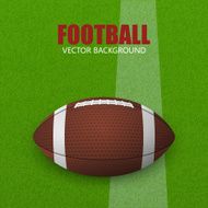 Football on a green field Vector illustration