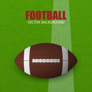 Football on a grass field Vector illustration