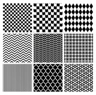 Geometric Monochrome Seamless Background Patterns N4