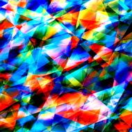 Colorful Geometric Art Background Cracked or Broken Glass Modern Illustration