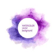 Watercolor circle hand paint on white background