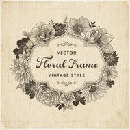 Vintage Floral Frame N46