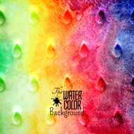 Abstract vector hand drawn rainbow color watercolor background N2