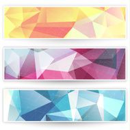 Abstract geometric trianglular banners set N4