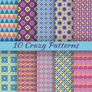 Colorful crazy vector seamless patterns (tiling) N3