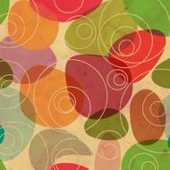 Vintage Random Colorful Circles Background