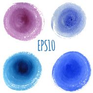 Set of vector watercolor shapes N2
