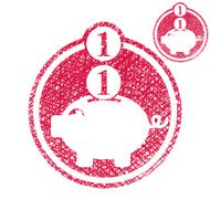 Piggy bank coins cash money savings theme vector icon N2