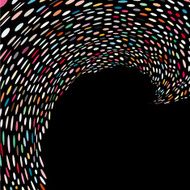 abstract color wave polka dots pattern background N2