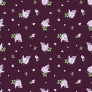 Seamless pattern with lilac flowers Vector illustration