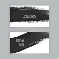 two business cards with brush strokes N2