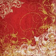 Golden Red Grunge Background