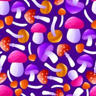 Seamless pattern with mushrooms N20