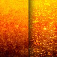 Halloween Faces on Grunge Canvas N2