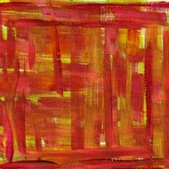 red and yellow watercolor abstract with canvas texture