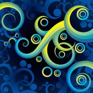 Blue art pattern - Illustration