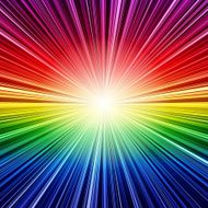 Abstract rainbow striped burst background N2