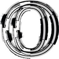 Grunge Font LETTER o N3