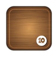 Vector wooden cutting board isolated