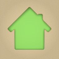 House cut out of cardboard Vector Illustration