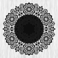 Ornamental round lace pattern on grunge background N2