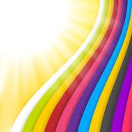 Rainbow Colored Stripes Shiny Vector Background