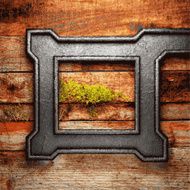 metal and wood background N2