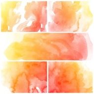 Set of Colorful water color painting background N4