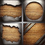 Vector metal background set N57