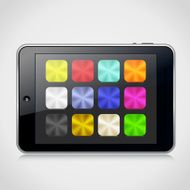 Tablet PC with metallic vintage textures