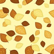 Seamless pattern with autumn leaves Vector illustration N2