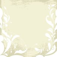 Grunge background with ornamental leaves
