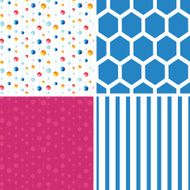 Vector abstract hanging jewels striped set of four marching repeat N2