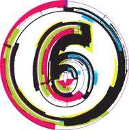 Colorful Grunge Font NUMBER 6