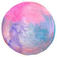 Abstract circle acrylic and watercolor painted background N3