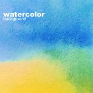 watercolor blue azure green yellow gradient