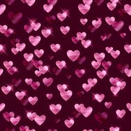 Glowing pink hearts sequins background N2